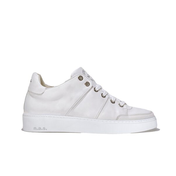 Italian leather sneakers in white calf | model: “ANCONA”