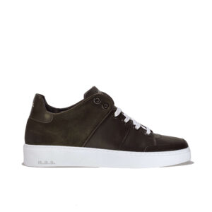 Italian leather sneakers in brown calfskin and suede | model: “ANCONA”