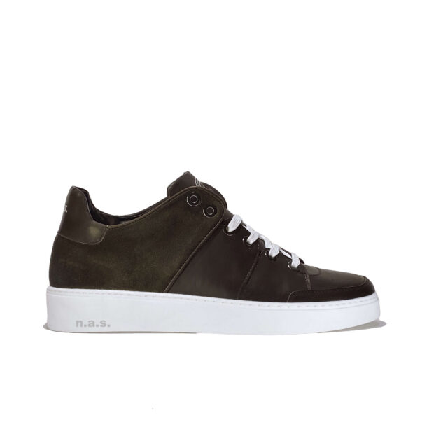 Italian leather sneakers in brown calfskin and suede | model: “ANCONA”