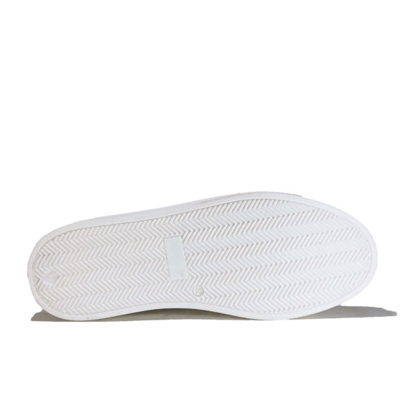 Italian leather sneakers in White calf leather and blue suede | model: “SIROLO” - Image 4