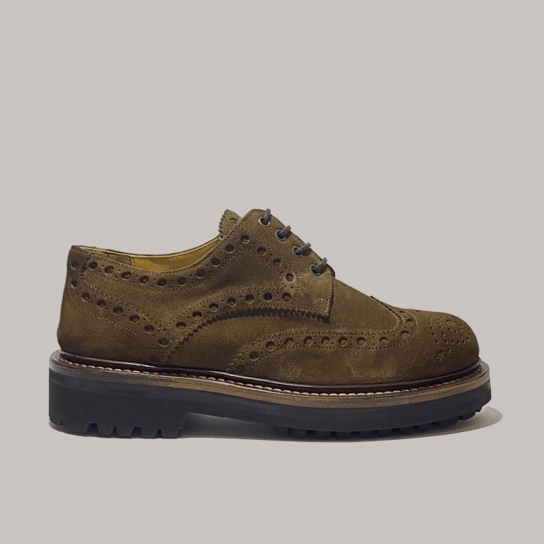 Premium Italian made brown suede dress shoes for B2B wholesale