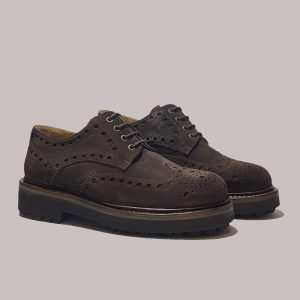 B2B wholesale brown suede dress shoes made in Italy