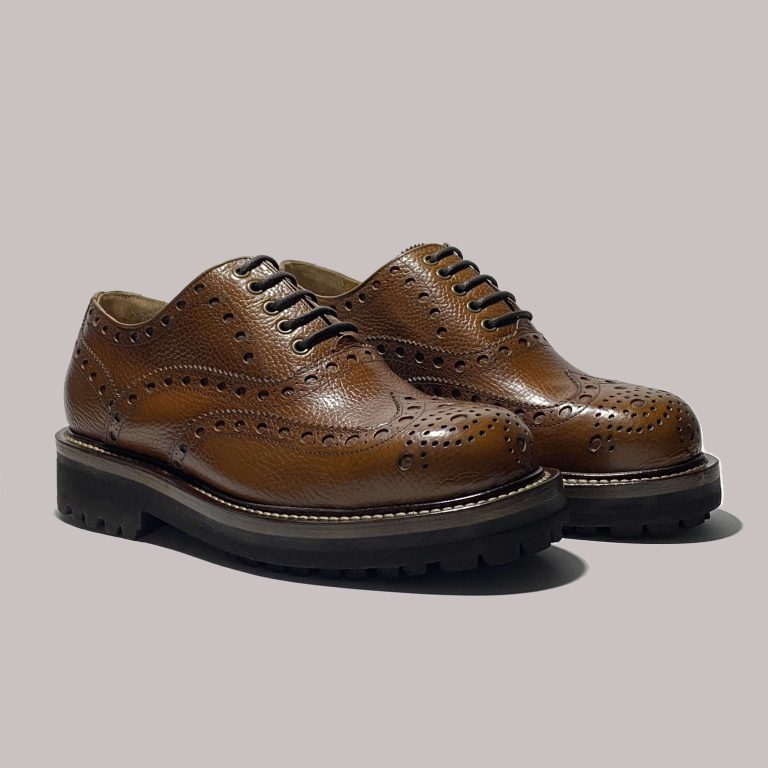 Italian made dress shoes in hammered leather | model "FIRENZE" - Image 2