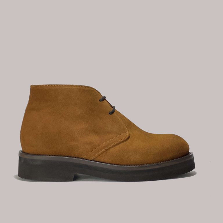 Italian Made Men's Boots in Tobacco Suede - "IL GENEROSO" for B2B