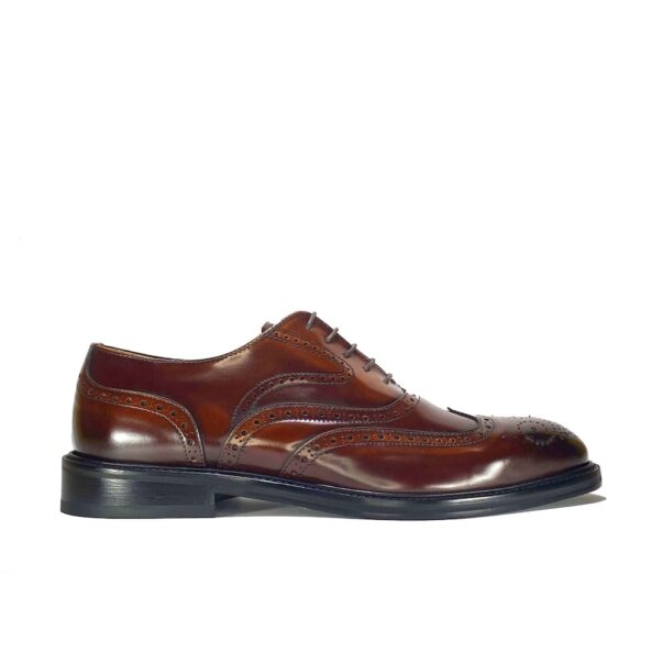Italian made dress shoes in dark brown brushed leather | model: "BENEVENTO"