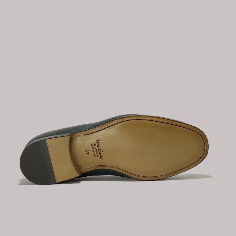 High-quality white deer leather bit loafers with leather sole for B2B clients