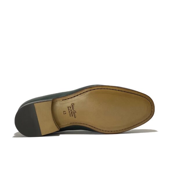 Italian bit loafers in white Hammered leather | model: "PORTO CERVO" - Image 4
