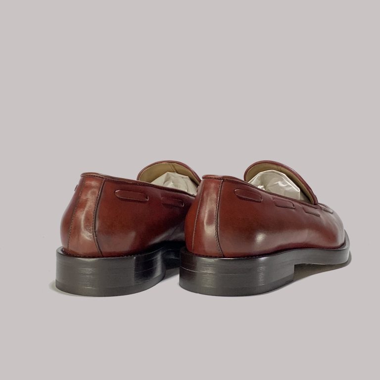 Mens Italian loafers in reddish calfskin | “L’IMPECCABILE” in B2B