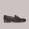 Italian bit loafers in dark brown deer leather for B2B wholesale