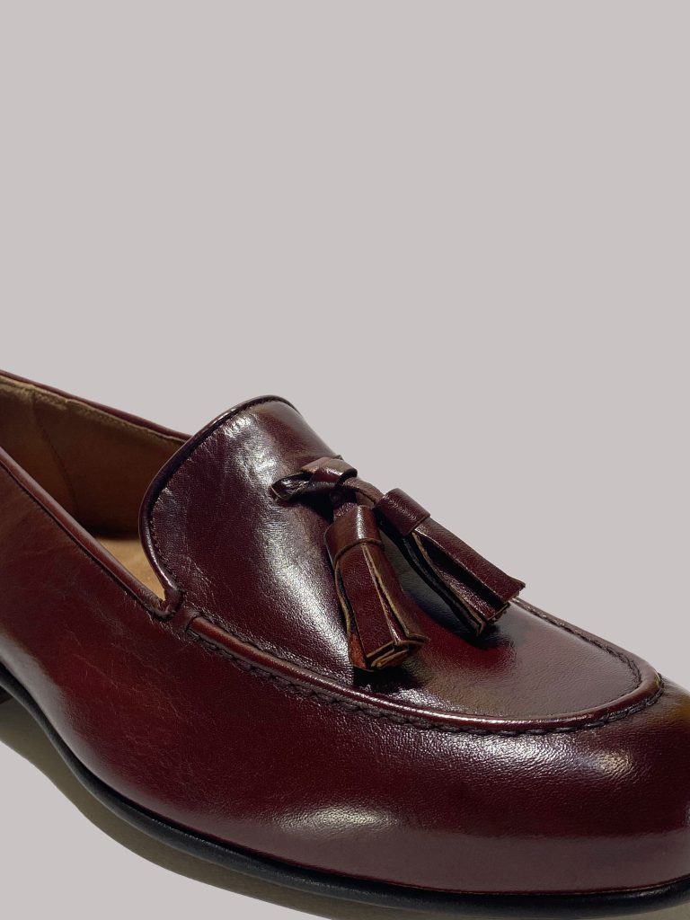 Customizable Italian tassel loafers in premium kangaroo leather.