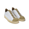 Italian leather sneakers in white calf leather and sand suede | model: “SIROLO” - Image 2