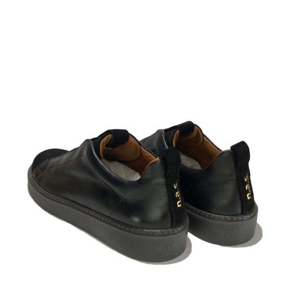 Italian leather sneakers in Black calf leather and suede| model: “SIROLO” - Image 3