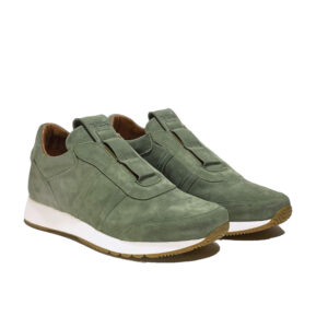 green suede sneakers front