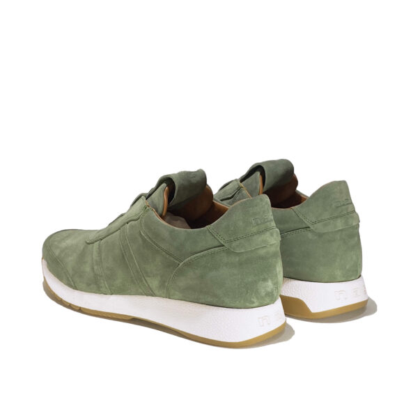 Italian Leather sneakers running in green suede leather | model: " CUNEO " - Image 3