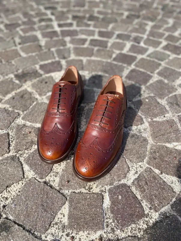 Italian made dress shoes in brown calf leather | Model: "PADOVA" - Image 5