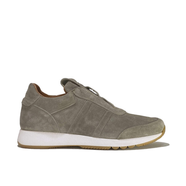 Italian Leather sneakers running in gray suede leather | model: " CUNEO "