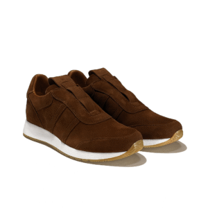 Italian Leather sneakers running in brown suede leather | model: " CUNEO "
