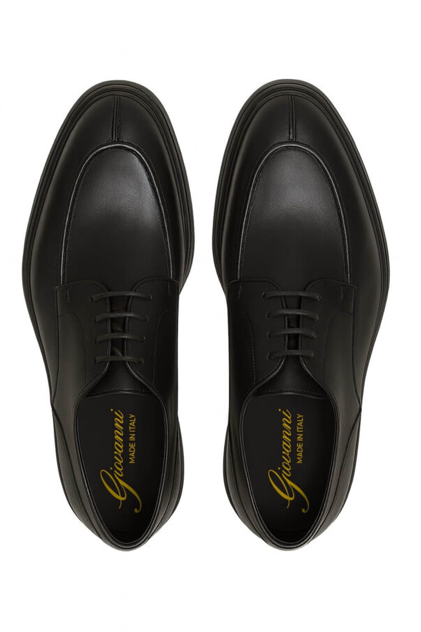 Italian made dress shoes derby in black calf and rubber sole | model: "BOLZANO" - Image 3