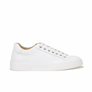 Minimal sneaker in white calf | MODEL " APRILIA"