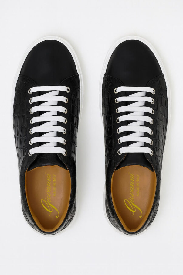 Minimal sneaker in black crocodile | MODEL " APRILIA" - Image 4