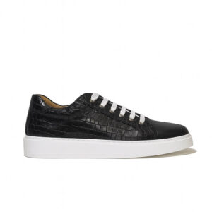 Minimal sneaker in black crocodile | MODEL " APRILIA"