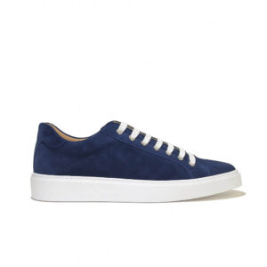 Minimal sneaker in blue suede | MODEL " APRILIA"