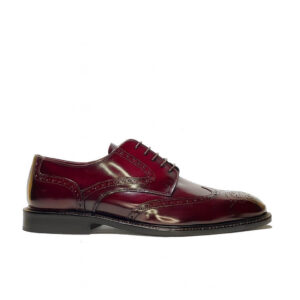 Italian made dress shoes derby in bordeaux brushed | model: "POTENZA"