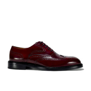 Italian made dress shoes in bordeaux brushed leather | model: "BENEVENTO"