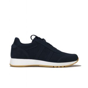 Italian Leather sneakers running in blue suede leather | model: " CUNEO "