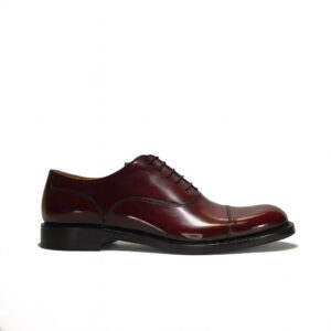 Italian oxford shoes in bordeaux brushed leather | model: ROMA